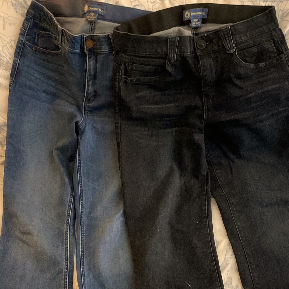 Democracy Women's Skinny Jeans in Blue and Black